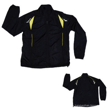 Yj-3003 Schwarzes Polyester Sports Sportliche Sportjacke für Männer